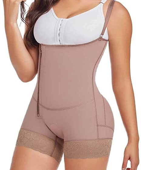 Faja strapless con ziper al lado y corta